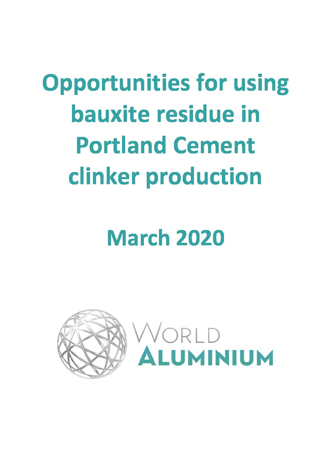 Opportunities for Using Bauxite Residue in Portland Cement Clinker Production 2020